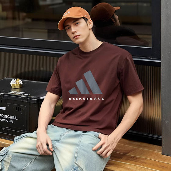 Adidas T-shirt men's summer new pure cotton loose basketball large size sports burgundy half-sleeved American short sleeves
Adidas T-shirt men's summer new pure cotton loose basketball large size sports burgundy half-sleeved American short sleeves
