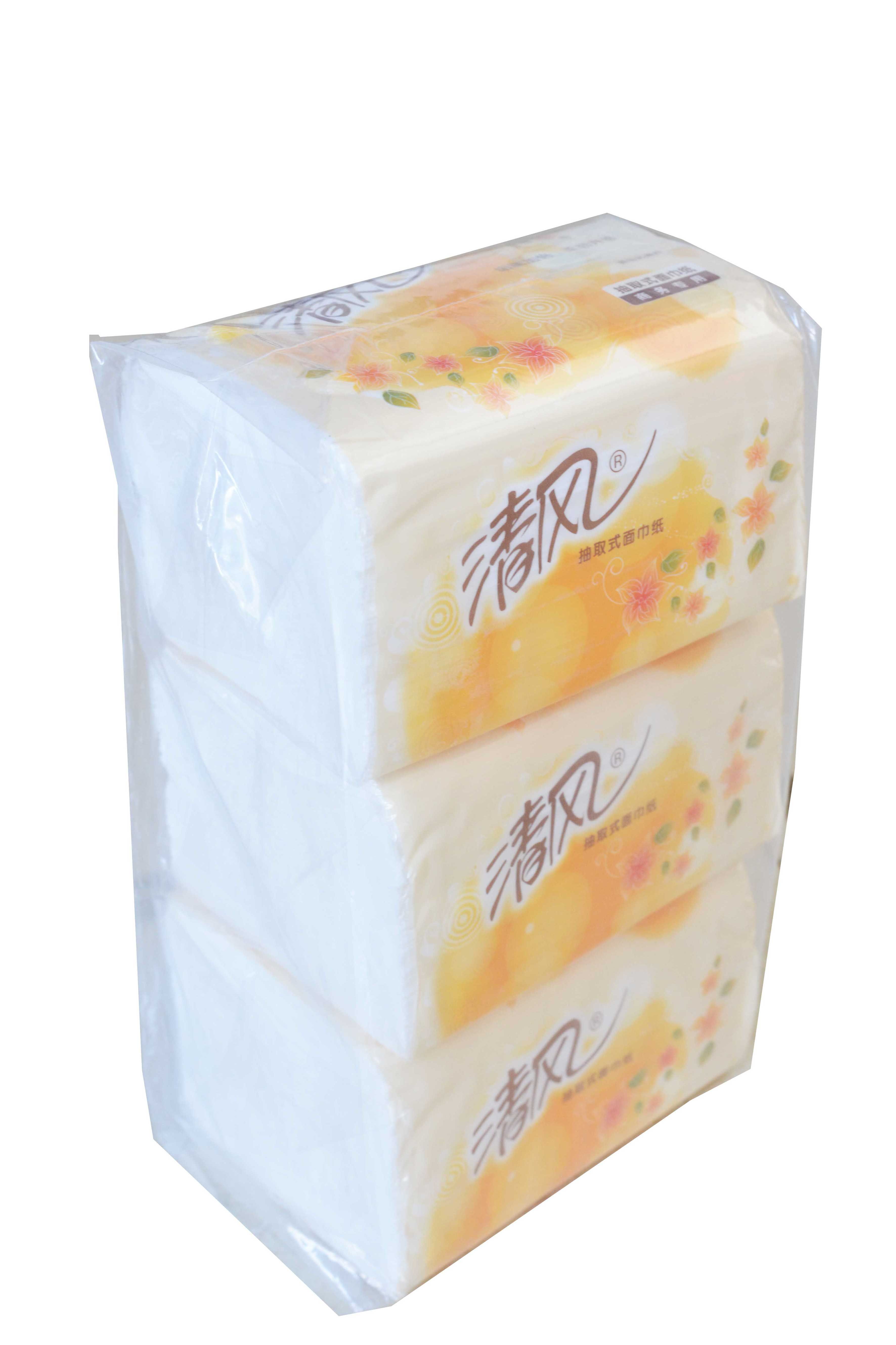 清风抽纸200抽软抽纸面巾纸巾面巾纸 br38ae/br38ac 随机发货 48