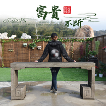 Outdoor patio stone desk case Several stone flower racks outdoor garden Chinese imitation ancient stone sculpted bonsai shelf swing table base