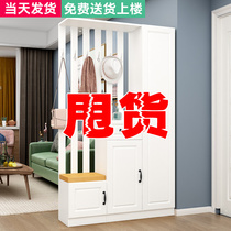 Minimalist modern entrance door Xuanguan cabinet shoes cabinet integrated into the family screen living room room cabinet light and luxurious double-sided partition wine cabinet