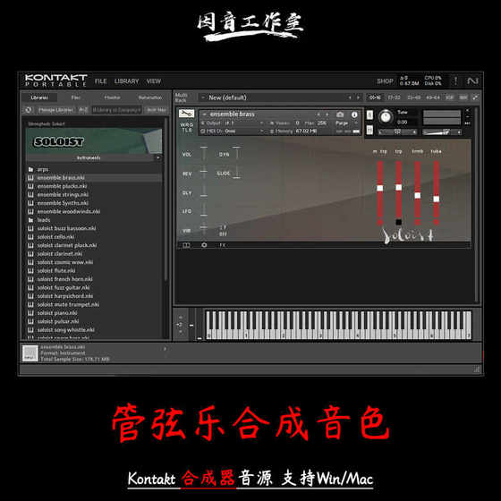 Orchestra synthesis electronic tone synthesizer sound source Wrongtools Soloist kontakt
Orchestra synthesis electronic tone synthesizer sound source Wrongtools Soloist kontakt