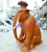 FRP cartoon elephant sculpture TV movie anime character sculpture cartoon tiger cartoon tiger cartoon squirrel sculpture 38