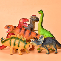 Soft rubber dinosaur toy model boy set rubber large Tyrannosaurus Triceratops Stegosaurus Jurassic World