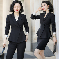 Beauty salon work clothes female front desk long-sleeved suit Formal jewelry Hotel health club technician professional suit female