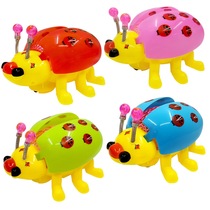 Childrens luminous toy tremolo universal beetle light music Electric tie rope seven star ladybug kindergarten gift