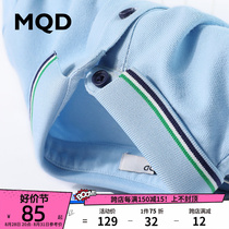 MQD children's clothing Boys' Qi T-shirts Children Turn over Short Sleeves 2023 Summer New School Children Polo Shirt Paul Shirt