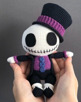 341 Skull man Halloween knitting drawing doll Chinese illustration crochet electronic drawing wool tutorial