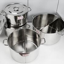 Fast food boiled wonton split Mandarin duck pot middle night market stainless steel bucket hot and sour powder baffle large commercial