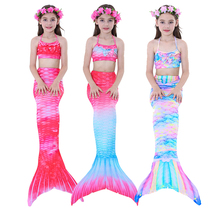 Colorful Mermaid Set Kids Girl Mermaid Tail Swimsuit Colorful Mermaid Tail Princess Skirt