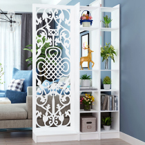 Modern simple screen partition portoise cabinet Chinese hollow carved window background living room bedroom decoration shelf