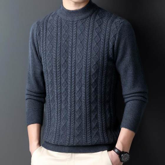 62112-T autumn and winter shirt middle-aged men's wool round neck pullover knitted cardigan warm sweater base
62112-T autumn and winter shirt middle-aged men's wool round neck pullover knitted cardigan warm sweater base