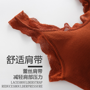 靓真内衣女抹胸吊带学生无钢圈美背聚拢文胸小背心可爱运动裹胸女