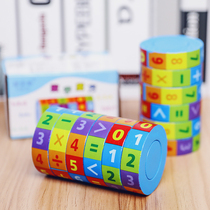 Arithmetic Rubiks Cube Math addition subtraction multiplication and division rotating cylindrical building blocks toy childrens early education gift numbers game