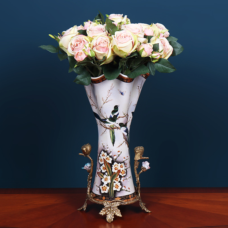 European American ceramic vase light much creative home sitting room porch table dry flower, flower decoration flower arranging furnishing articles