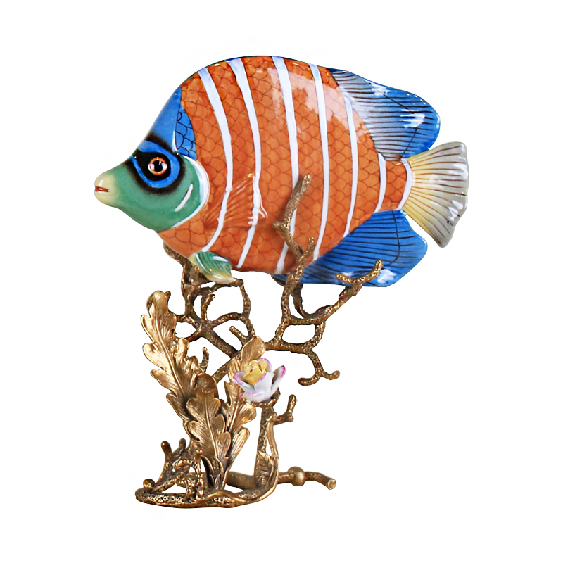 European painting ceramic fish furnishing articles sitting room porch creative American household soft adornment indoor home decoration