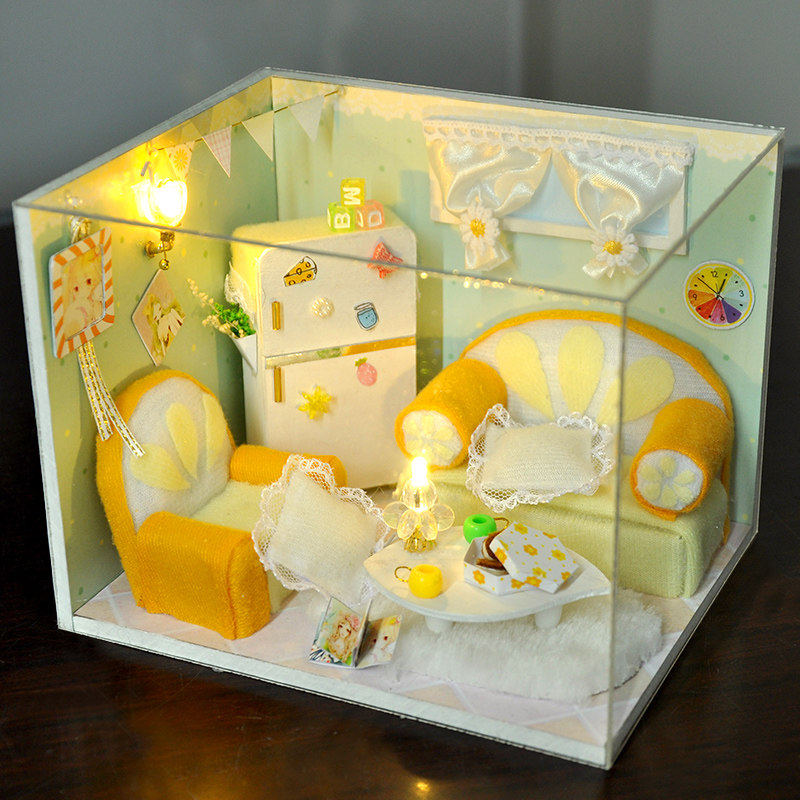 diy小屋草莓棉花糖手工制作模型女生儿童玩具房子创意生日礼物