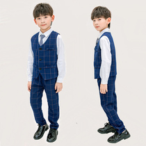 Boys suits little boys vests casual suits childrens flower girl dress suits British style handsome boys