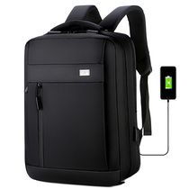 Caterle Crocodile Double Shoulder Male Backpack Business Casual Handbag Anti Splash Water Large Capacity USB Travel Wave Bag