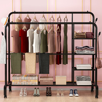 Clothes rack floor-to-ceiling balcony collared clothes rack simple folding single pole household drying rack
