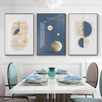 Modern Living Room Decoration Triple Painting New Sofa Background Wall Hanging Painting Crystal Ceramic Diamond Minimalist Light Luxury Restaurant Mural