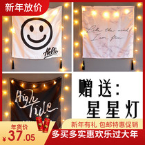 Tapestry decorative cloth photo nostalgic children hanging cloth living room background wall ins American large Wall Wall cloth Green