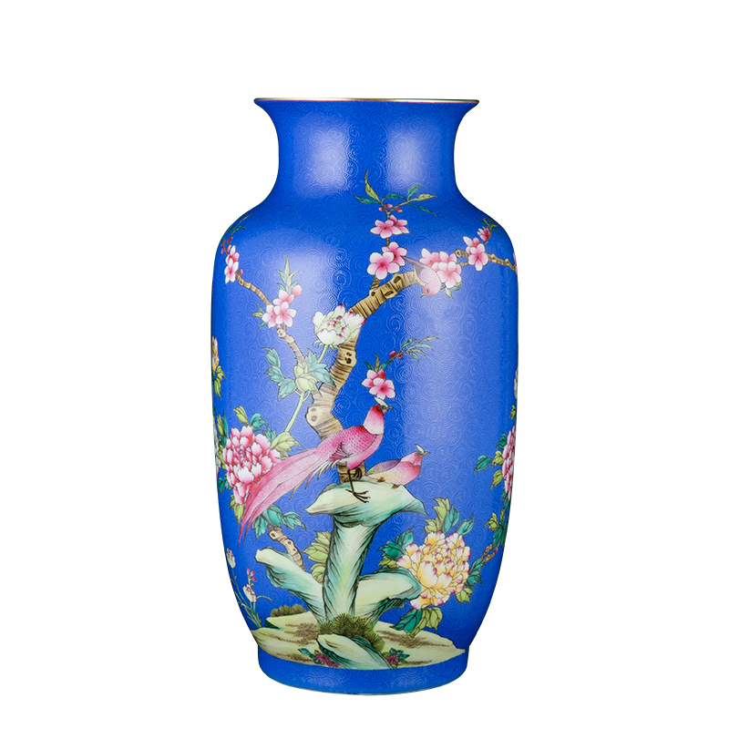 Better sealed up with enamel furnishing articles of the new Chinese style household jingdezhen ceramic vases, hand - made handicraft sitting room adornment