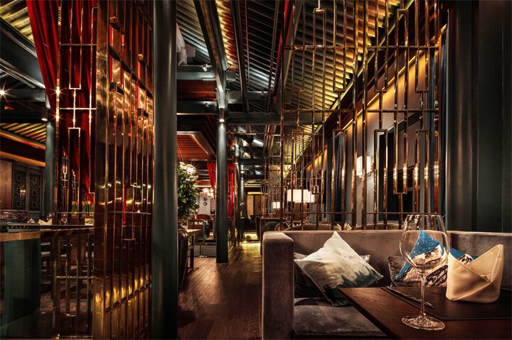 新中式欧式粤菜海鲜酒楼饭店中餐厅装饰装修室内设计效果图片素材