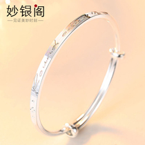 Young Silver Bracelet Girl 999 Pure Silver Girl Japanese Korean Fashion Color Girls Jewelry Silver Bracelet Child Friendly Gift