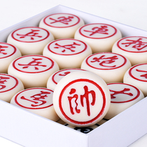 Deli 6736 Chinese chess 4cm diameter imitation ivory feel melamine chess pieces