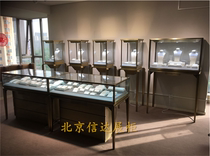 Jewelry display cabinet Cartier luxury counter stainless steel diamond diamond ring jewelry jewelry display cabinet Beijing custom