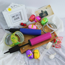 Foot pump hand push manual inflatable ribbon ribbon ribbon transparent tape double-sided tape beauty cosmetic glue point