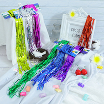 Rain silk curl curtain wedding decoration supplies wedding ceremony background wall scene layout birthday balloon bedroom top rain Silk