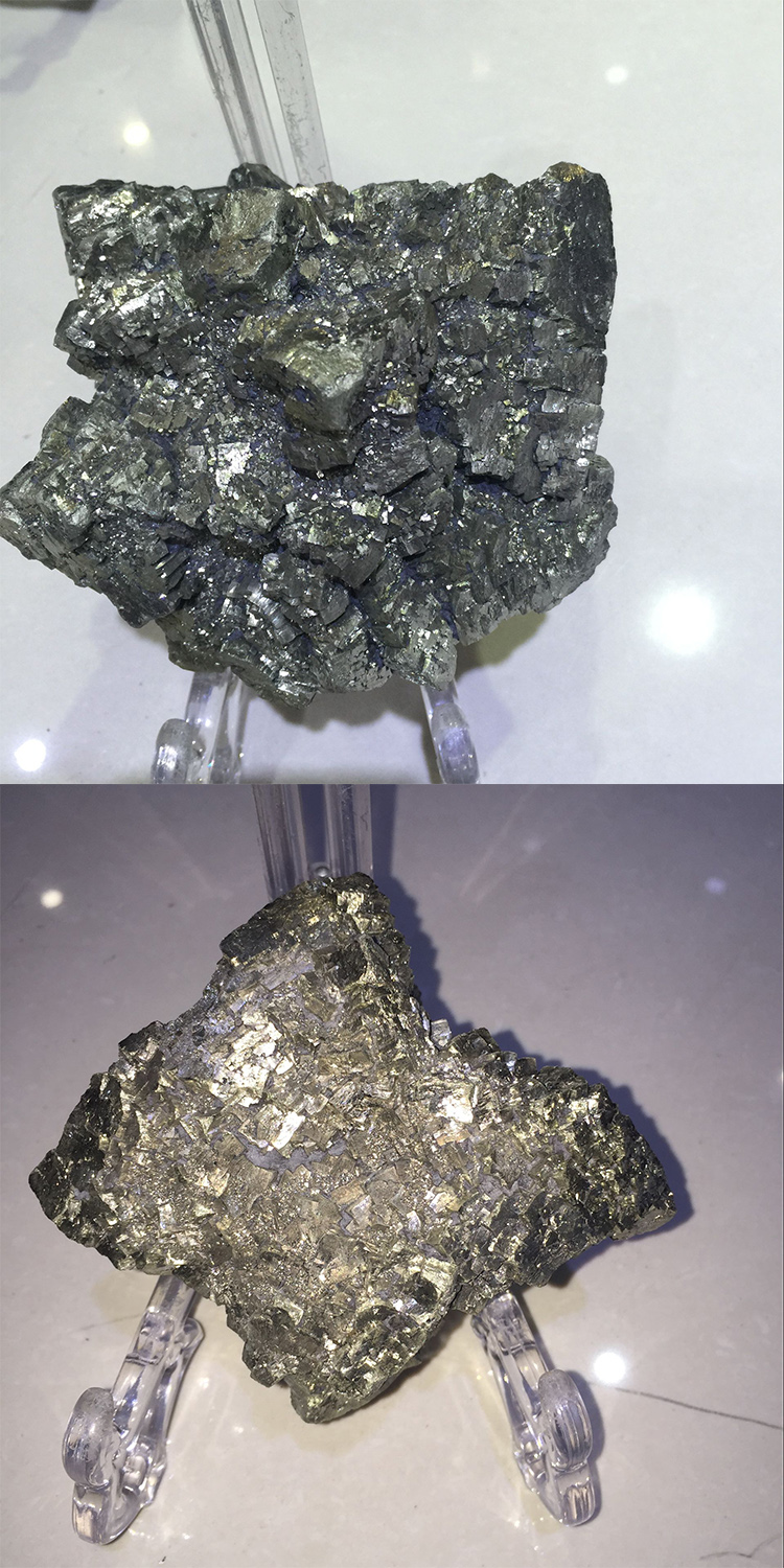 矿物系天然黄铁矿黄铜矿石摆件 石观赏石风水原石摆件特