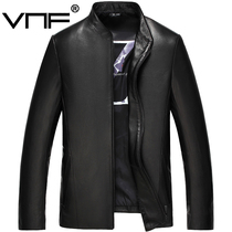 VNF Haining leather mens sheepskin slim short leather jacket leather leather motorcycle casual thin leather jacket