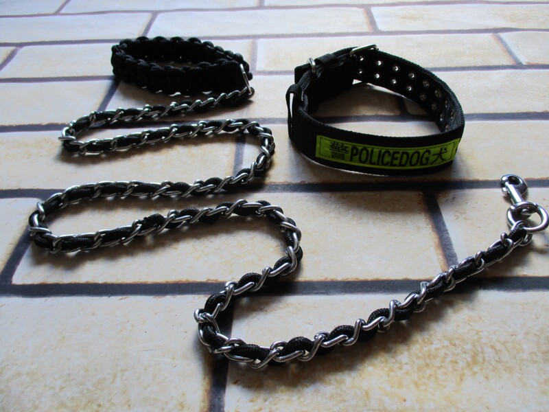 狗狗防咬牵引绳中大型犬拉布拉多马犬金毛德牧加长金属防咬狗链建