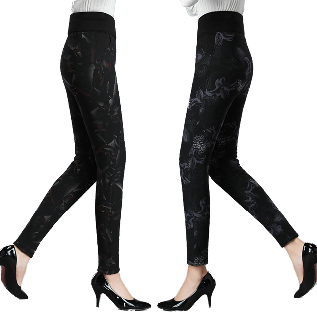 Female camel trousers plus thick velvet warm winter 2019 middle-aged loose big yards pants waist leggings Waichuan Female camel trousers plus thick velvet warm winter 2019 middle-aged loose big yards pants waist leggings Waichuan