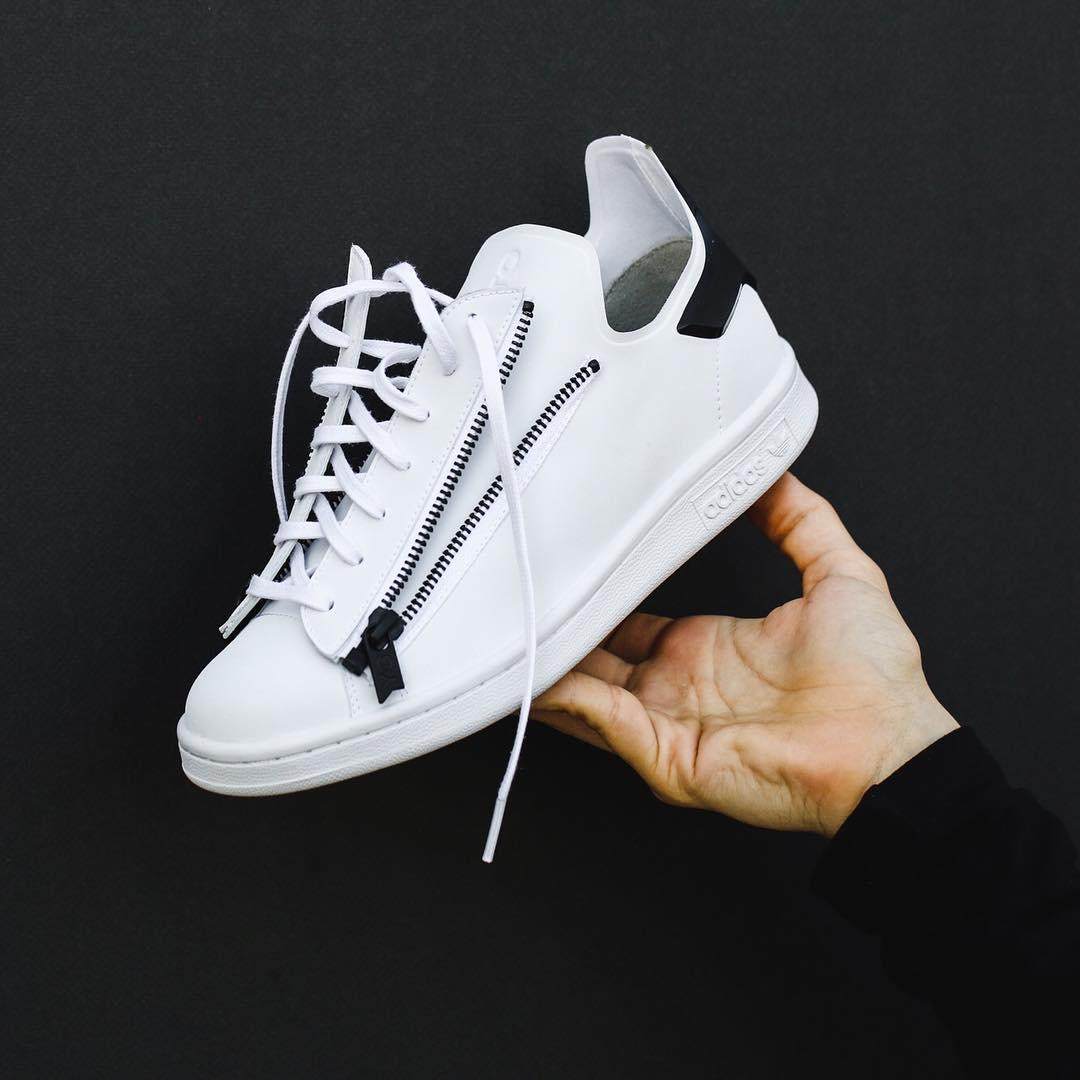 adidas y-3 stan zip白色拉链男士网球鞋训练鞋