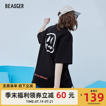 BEASTER little devil grimace couple summer fashion hip-hop short-sleeved T-shirt mens national tide half-sleeve T-shirt ins