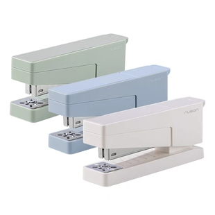 Nusign纽赛可旋转订书机高颜值家用省力型订书器办公用大号重型加厚学生用装订机自带订书钉初中专用外卖打包