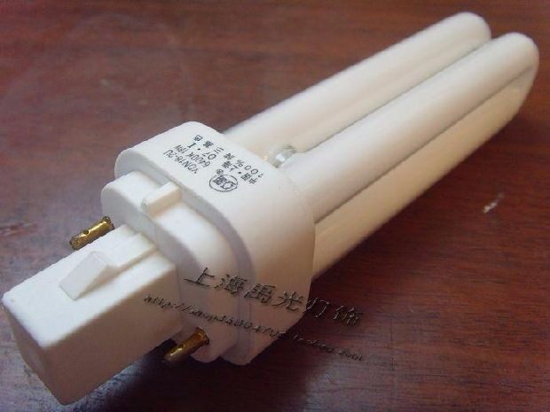 亚明 横插筒灯灯泡10w白光节能灯管13w黄光2u插拔管18w 6400k灯管_7折