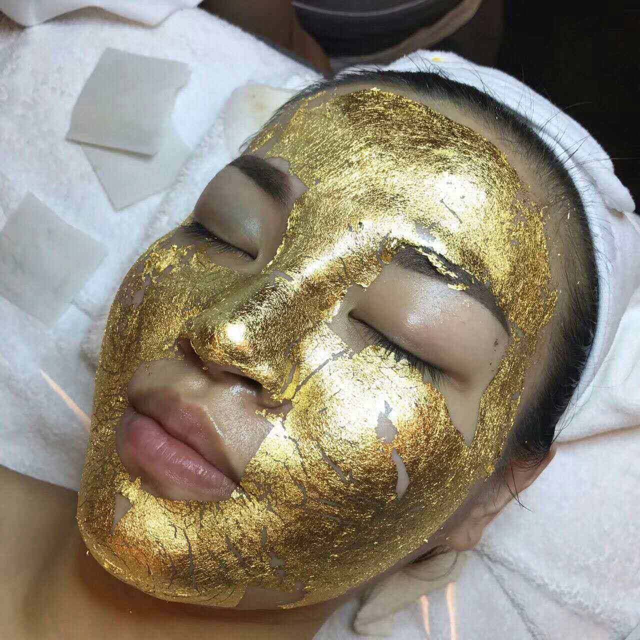 24k金箔纸美容院韩国皮肤管理耗材黄金焕肤spa面膜贴紧致抗衰再生_7折