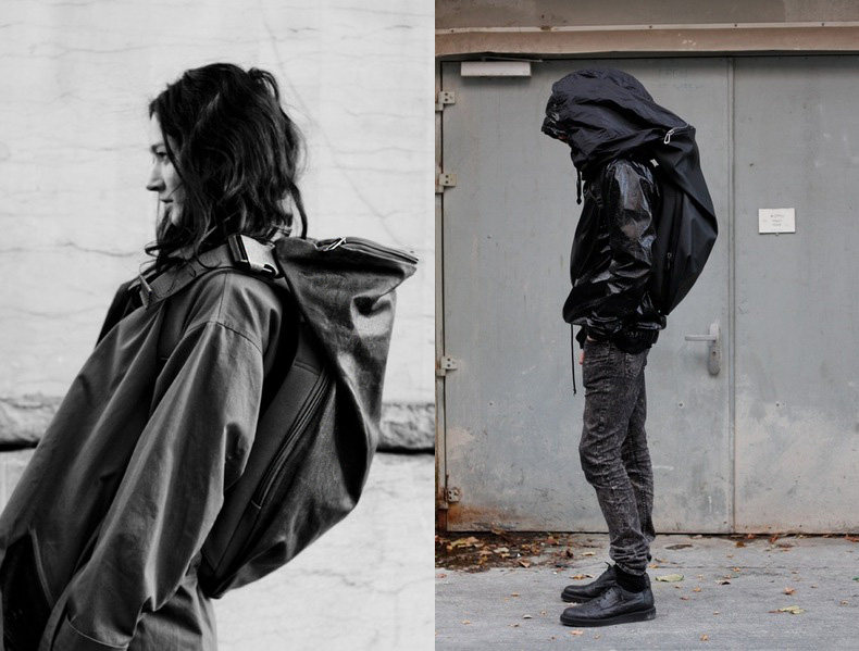 法国正品cote&ciel 苹果笔记本电脑15寸时尚休闲双肩包潮包男女