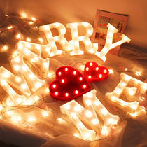 Tanabata Valentine's Day confession layout LED net red letter lights proposal lights surprise proposal room decoration supplies