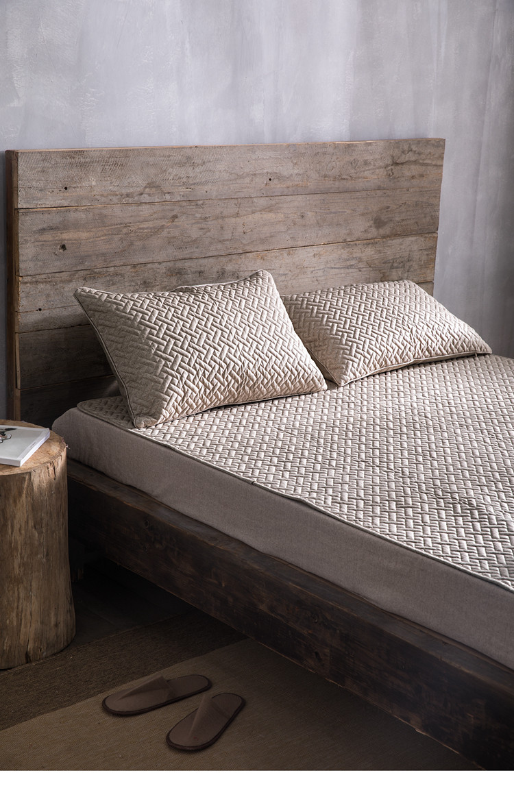 夏季高端亚麻空调软席三件套棉麻凉席1.8m双人可折叠儿童软凉席