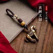 Zodiac Horse Car keychain pendant Zodiac School bag key ring ring Fortune hanging jewelry pendant