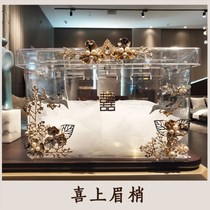 Tibetan wedding shoes box with lock wedding transparent crystal box pick-up game tricky groom looking for shoes spoof groom Group