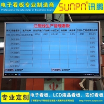 LCD LCD electronic kanban display factory assembly line counter production management software ERP MES docking