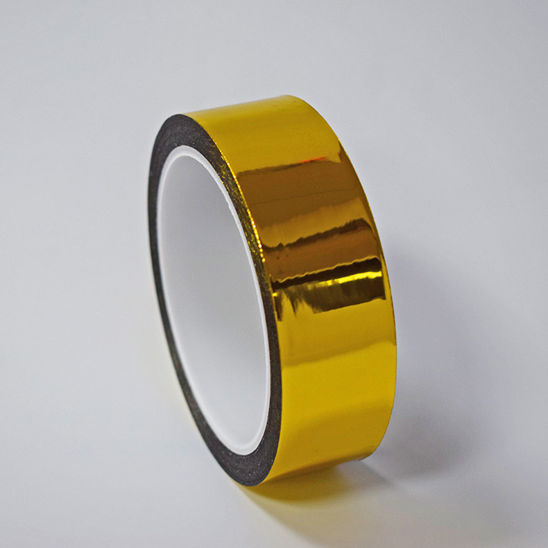 金色胶带婚庆婚礼装饰胶纸电镀金箔胶带 diy手工贴纸花边包装胶带