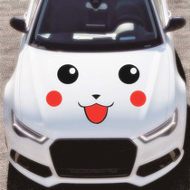 Car engine engine cover sticker Pikachu cartoon rearview mirror personality modification decoration car sticker tide sticker