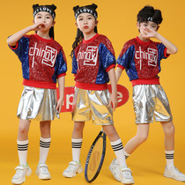 Children cheerleader acting out of the Womens Street Dance Primary School Pupils Games Cheerleading Jazz Dance Opening Performance